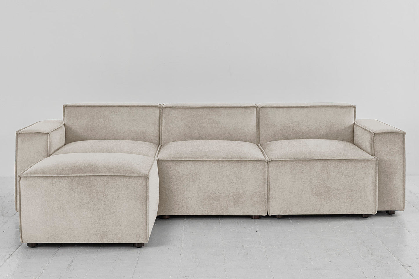 Model 03 3-Seater Left Chaise Sofa, Chalk
