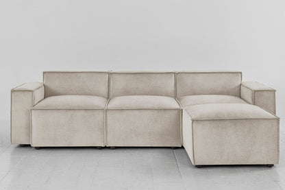 Model 03 3-Seater Right Chaise Sofa, Chalk
