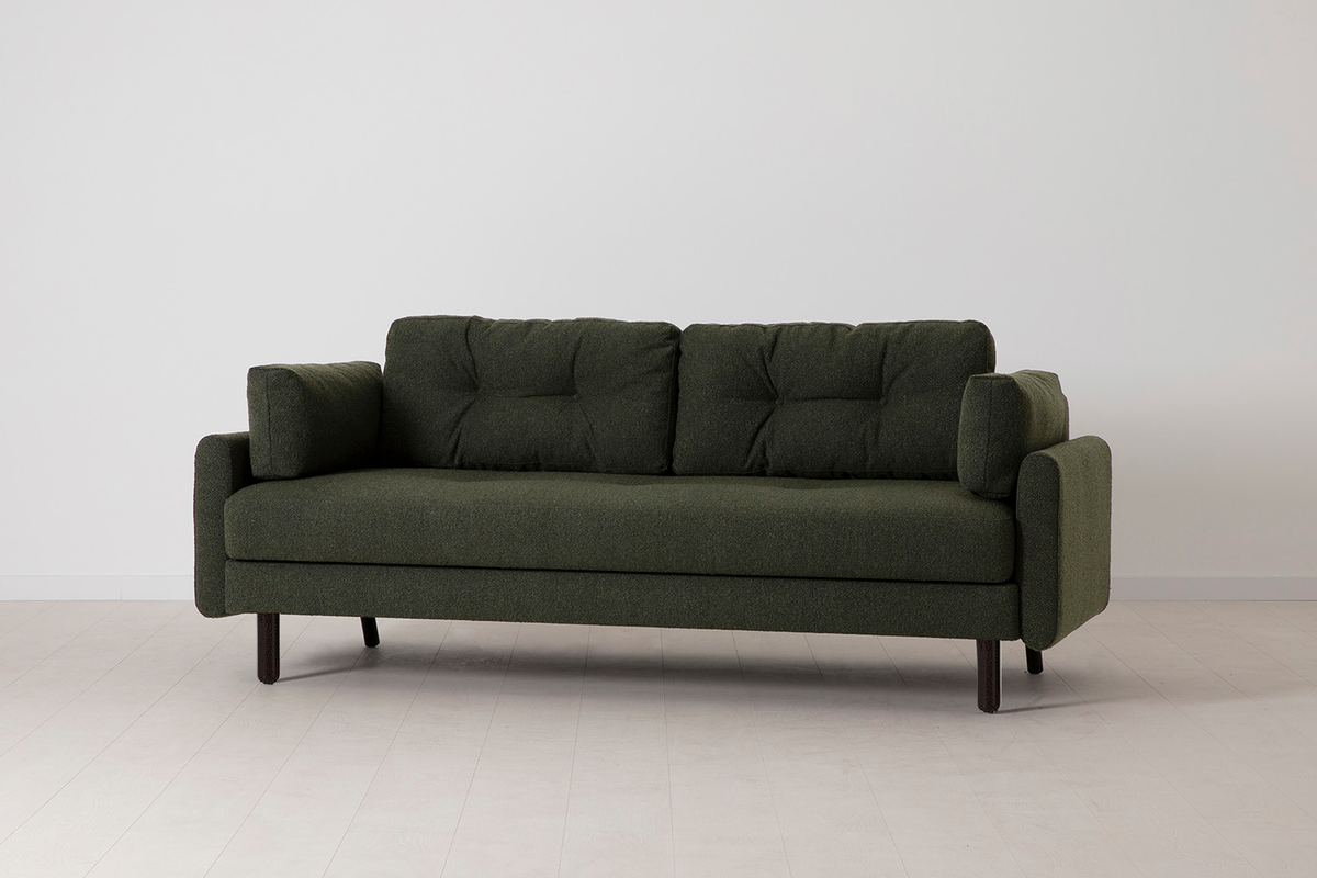 Model 04 Dreisitzer-Schlafsofa, Farngrün