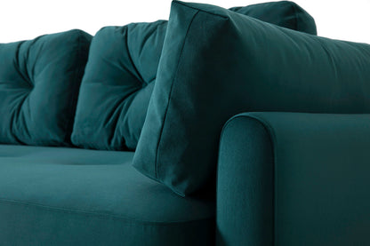 Model 04 Dreisitzer-Schlafsofa, Eisvogelblau