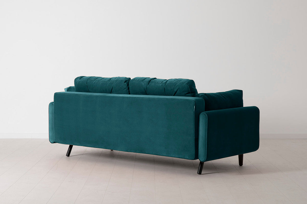 Model 04 Dreisitzer-Schlafsofa, Eisvogelblau