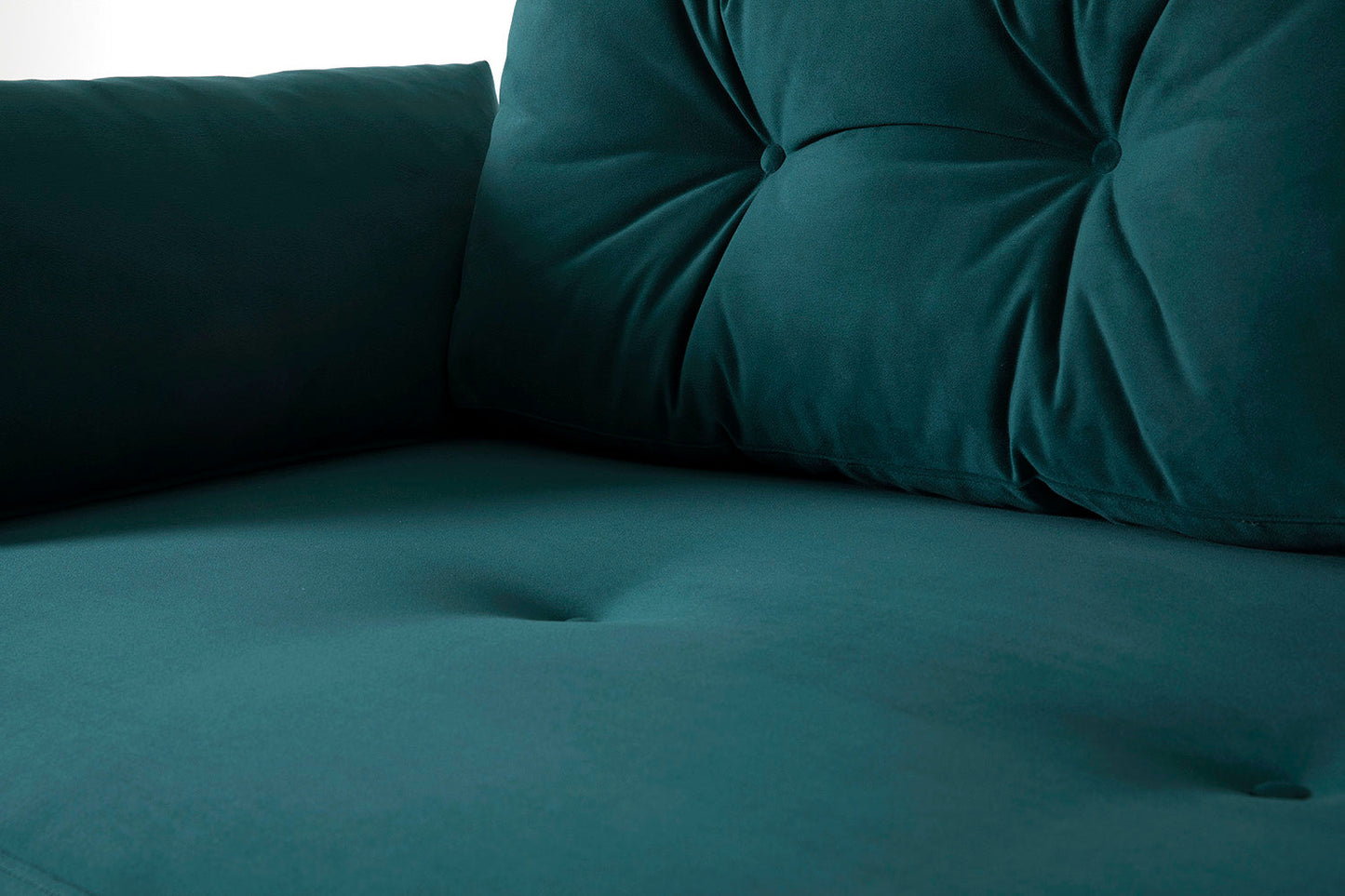 Model 04 Dreisitzer-Schlafsofa, Eisvogelblau