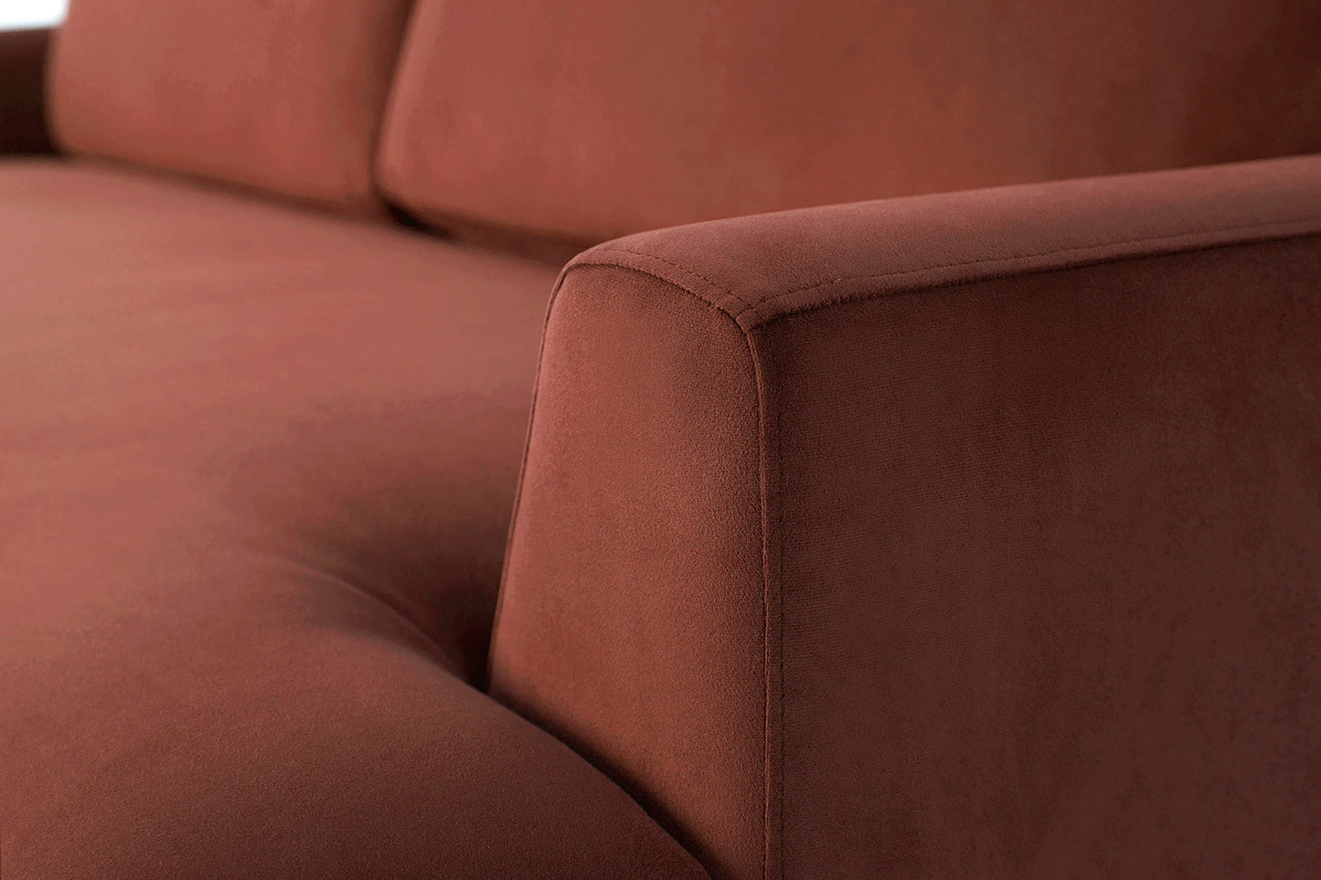 Model 05 3-Seater Sofa with ottoman, Brick