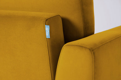 Model 05 3-Seater Sofa with ottoman, Mustard