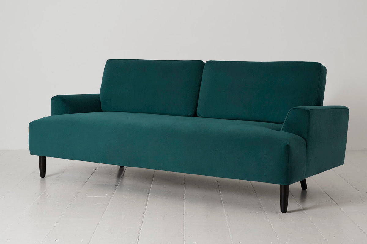 Dreisitzer-Sofa Model 05, Eisvogelblau