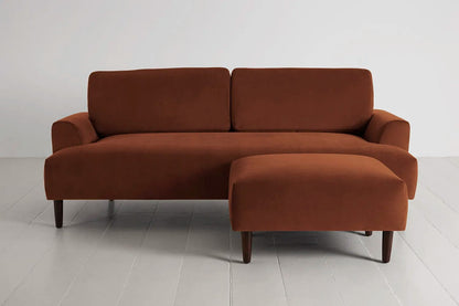 3-Seater Sofa in brown velvet