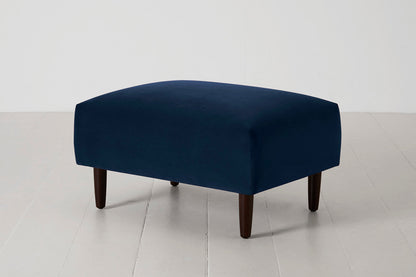 Polsterhocker Model 05, Indigoblau