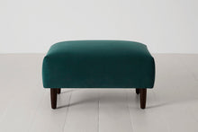 Polsterhocker Model 05, Eisvogelblau