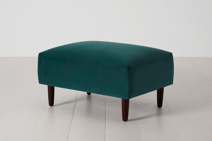 Polsterhocker Model 05, Eisvogelblau