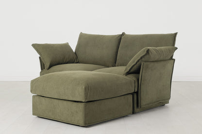 Zweisitzer-Ecksofa Model 06 mit Ecke rechts, Fenchelgrün