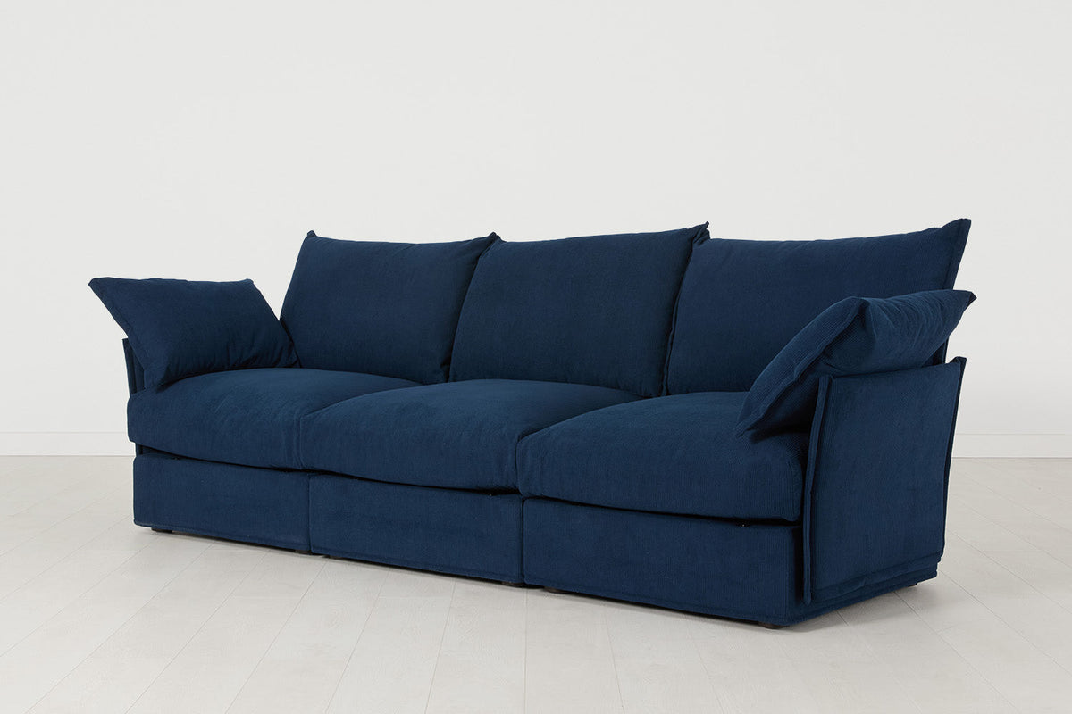 Dreisitzer-Sofa Model 06, Atlantikblau