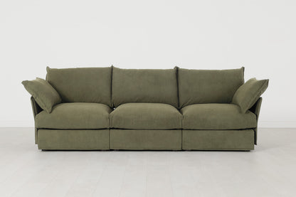 Dreisitzer-Sofa Model 06, Fenchelgrün