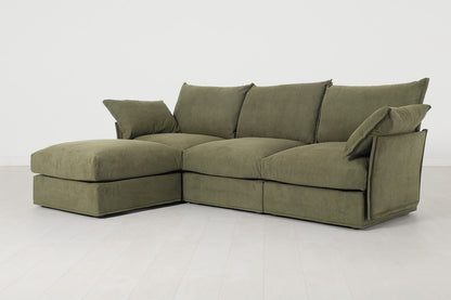 Model 06 3-Seater Left Chaise Sofa, Fennel