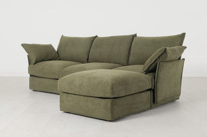 Model 06 3-Seater Right Chaise Sofa, Fennel