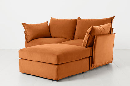 Zweisitzer-Ecksofa Model 06 mit Ecke rechts, Bronze