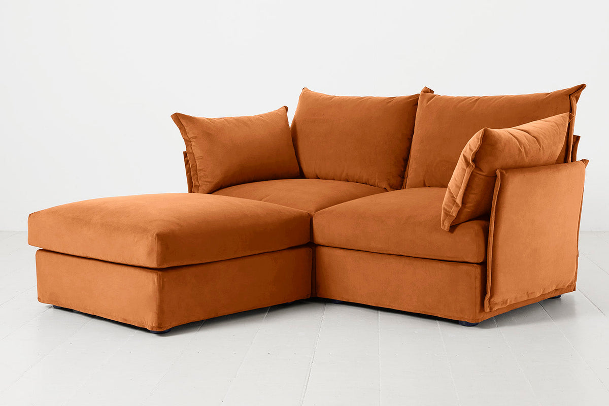 Model 06 2-Seater Left Chaise Sofa, Bronze