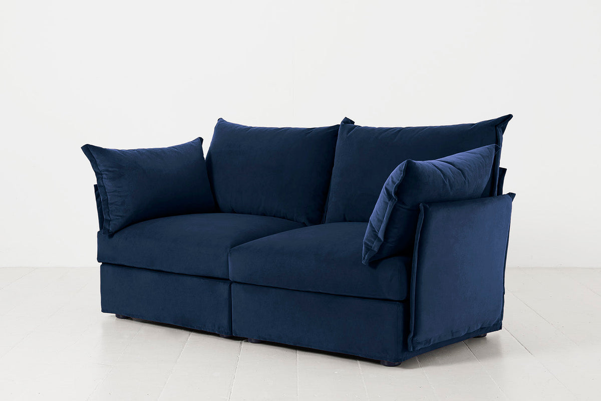 Zweisitzer-Sofa Model 06, Indigoblau