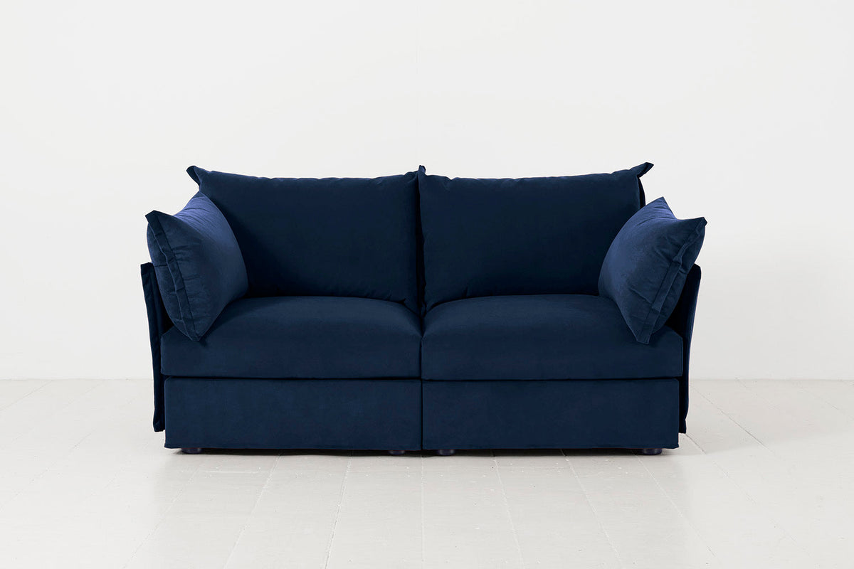 Zweisitzer-Sofa Model 06, Indigoblau