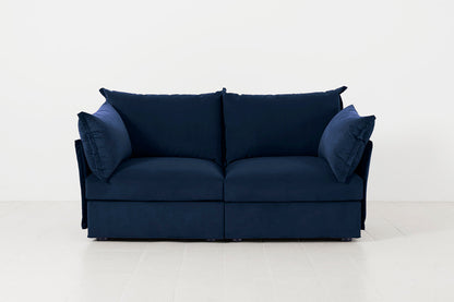 Zweisitzer-Sofa Model 06, Indigoblau