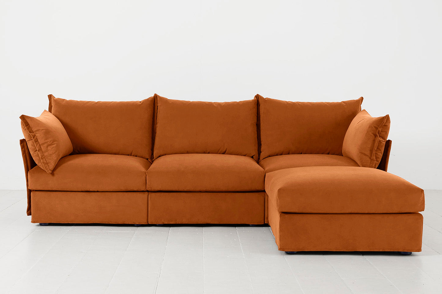 Dreisitzer-Ecksofa Model 06 mit Ecke rechts, Bronze