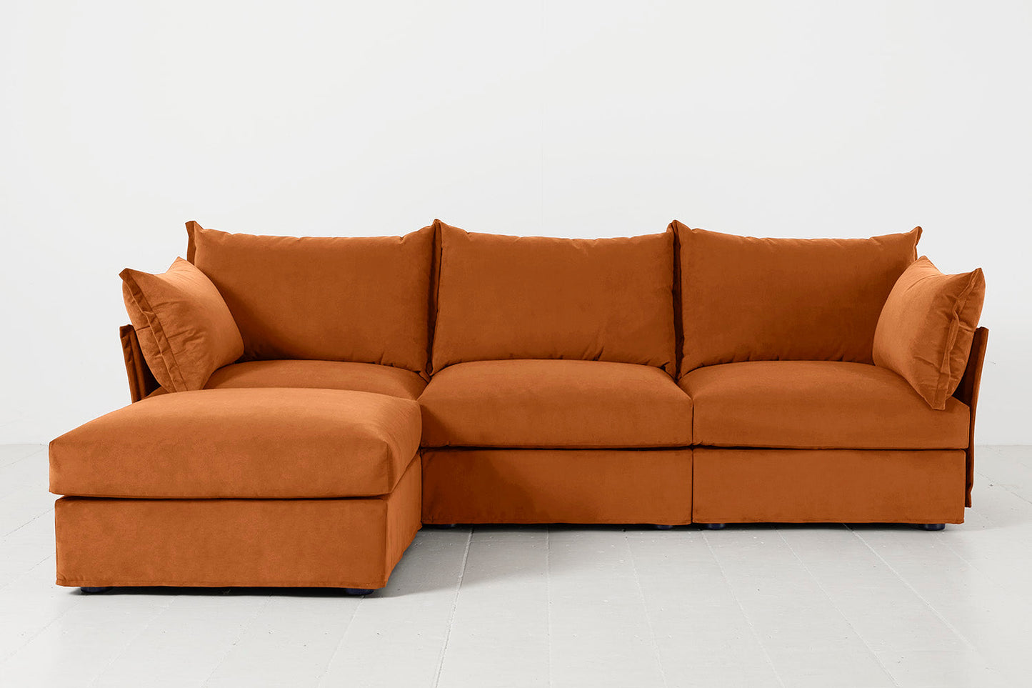 Dreisitzer-Sofa Model 06 mit Ecke links, Bronze