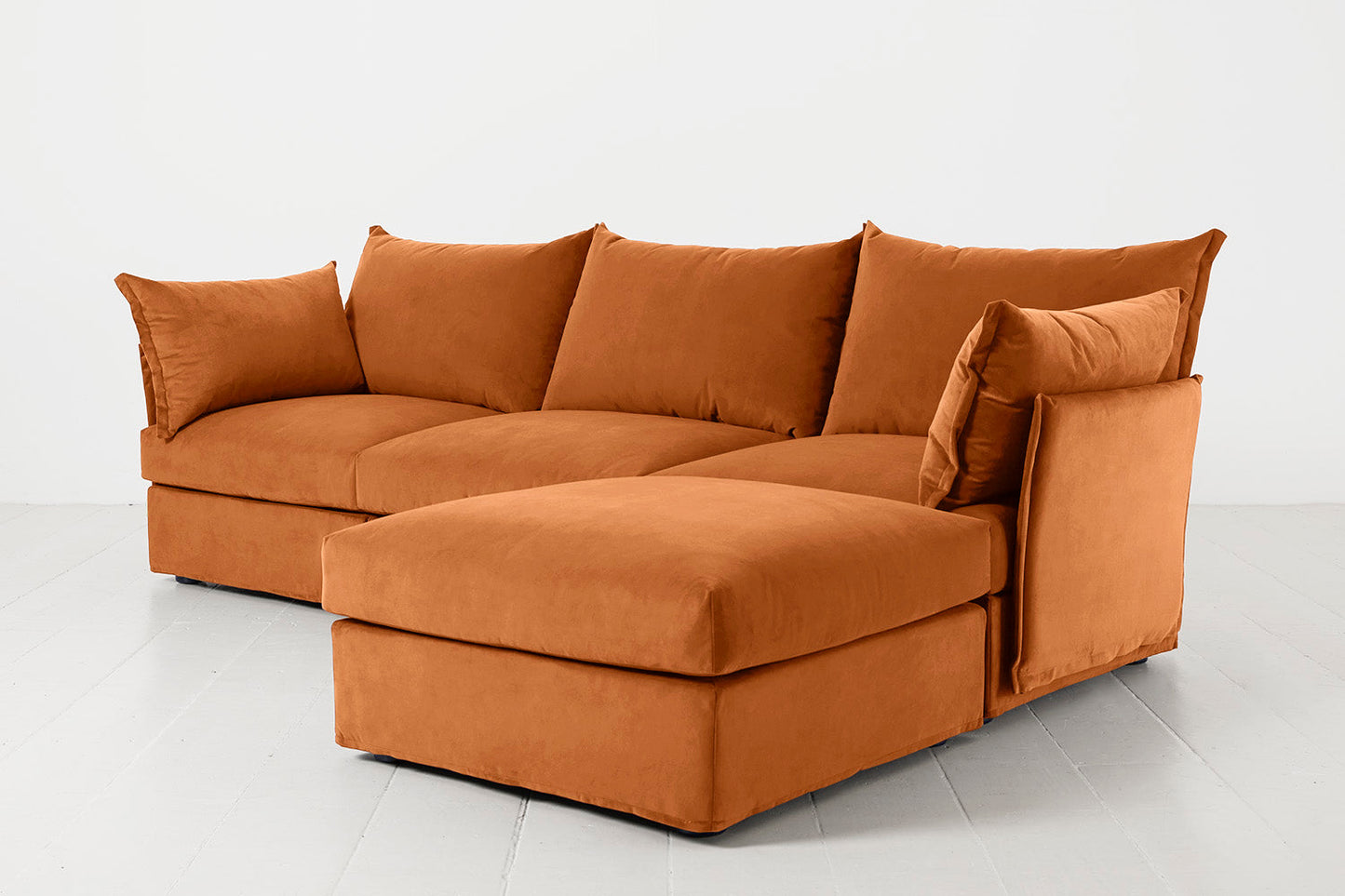 Dreisitzer-Ecksofa Model 06 mit Ecke rechts, Bronze