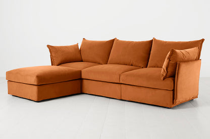 Dreisitzer-Sofa Model 06 mit Ecke links, Bronze