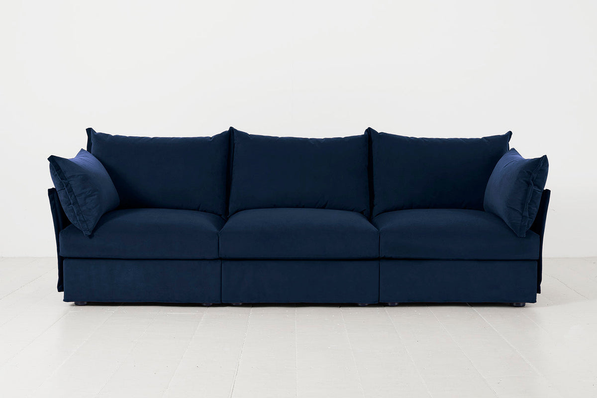 Dreisitzer-Sofa Model 06, Indigoblau