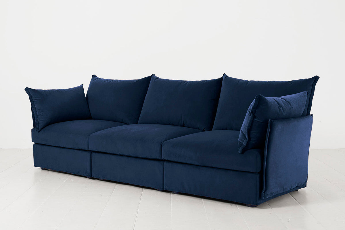 Dreisitzer-Sofa Model 06, Indigoblau