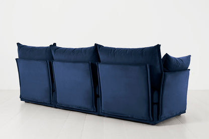 Dreisitzer-Sofa Model 06, Indigoblau