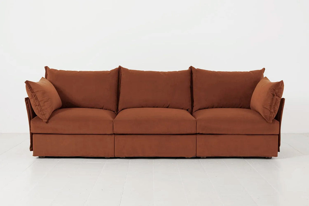 Dreisitzer-Sofa Model 06, Umbrabraun