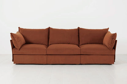 Dreisitzer-Sofa Model 06, Umbrabraun
