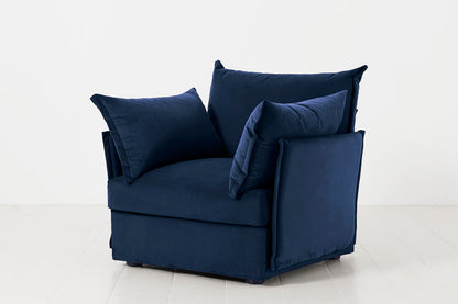 Sessel Model 06, Indigoblau