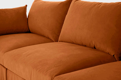 Dreisitzer-Ecksofa Model 06 mit Ecke rechts, Bronze