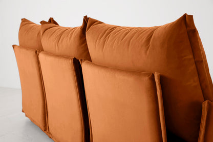 Dreisitzer-Ecksofa Model 06 mit Ecke rechts, Bronze