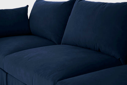 Dreisitzer-Sofa Model 06, Indigoblau