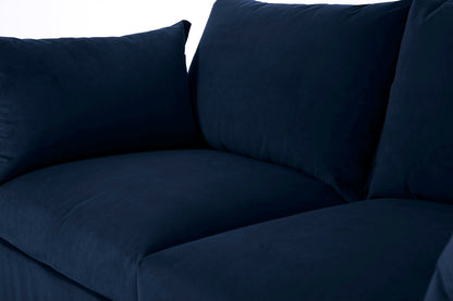 Zweisitzer-Sofa Model 06, Indigoblau