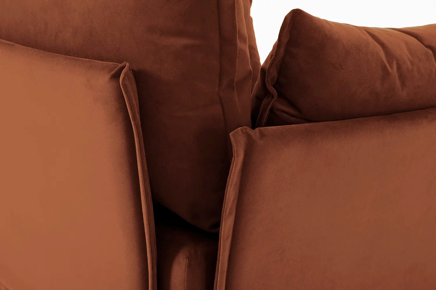 Ecksofa Model 06 mit Polsterhocker, Umbrabraun