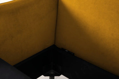 Model 08 Zweisitzer-Schlafsofa , Senfgelb