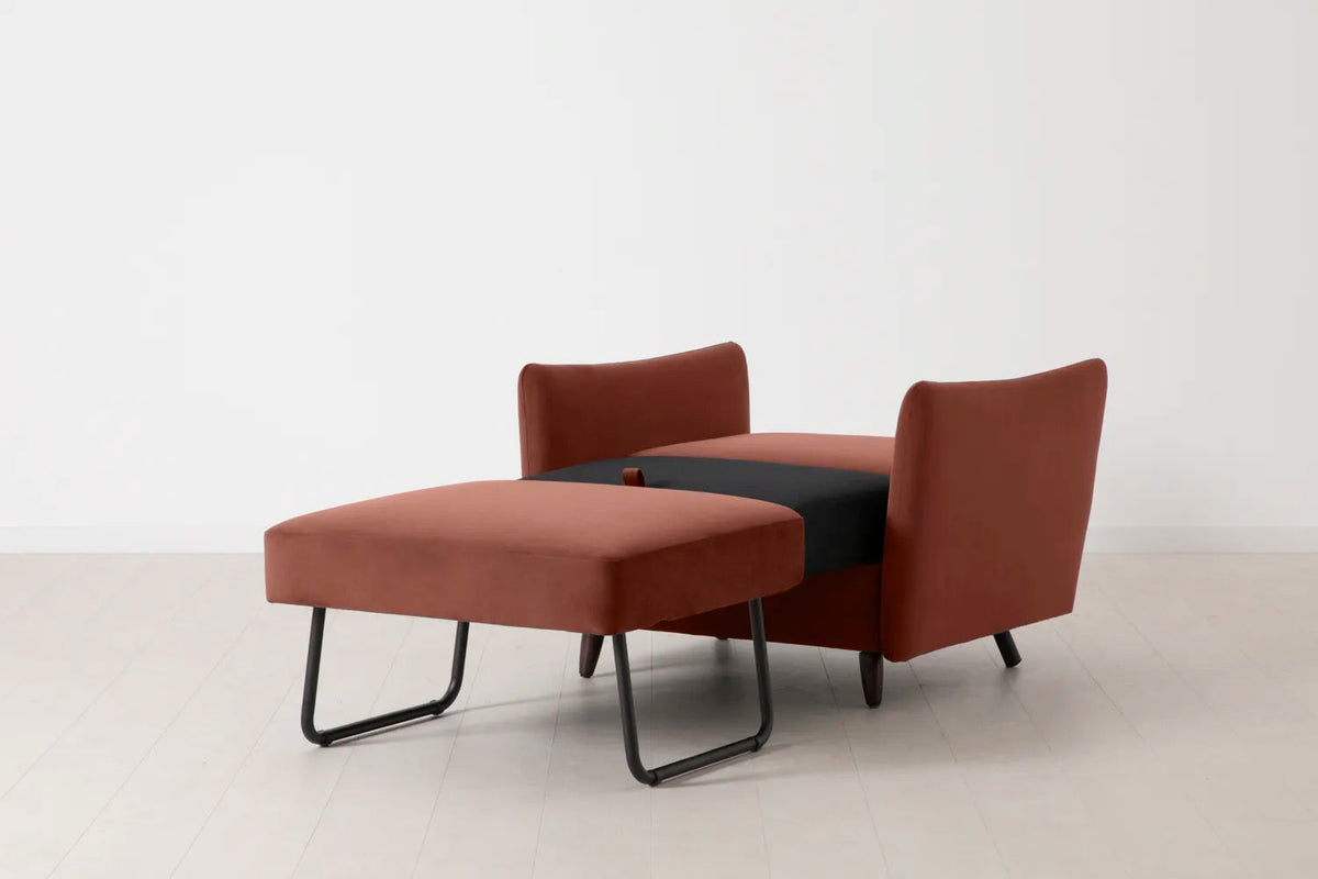 Model 08 Chair Bed Single Sofa Bed, Brick