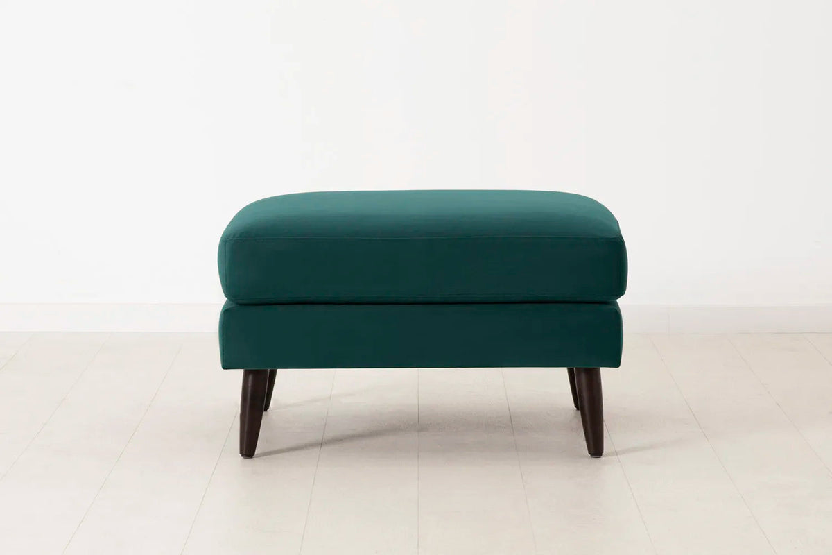 Polsterhocker Model 08, Eisvogelblau