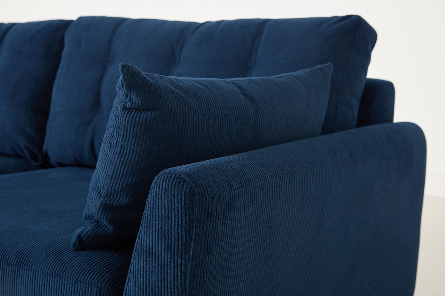 Model 10 Zweisitzer Sofa mit Hocker, Atlantikblau