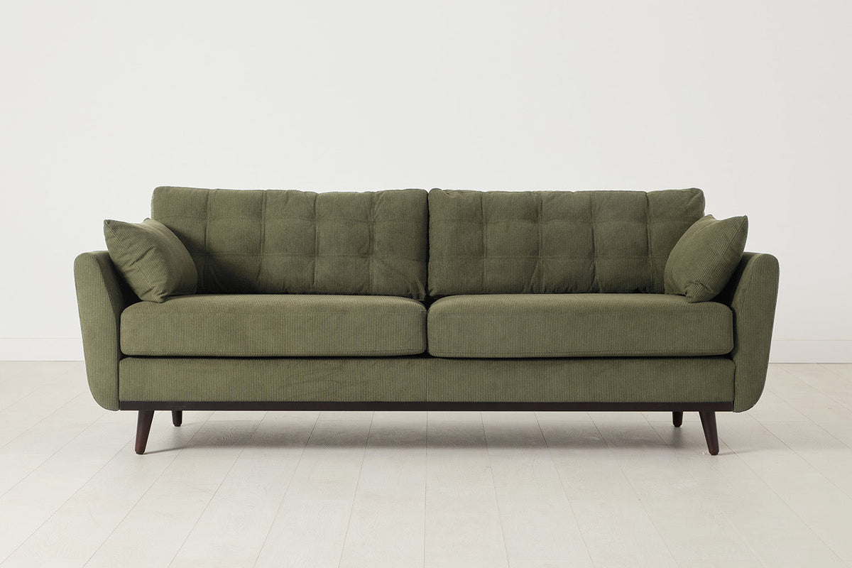 Dreisitzer-Sofa Model 10, Fenchelgrün