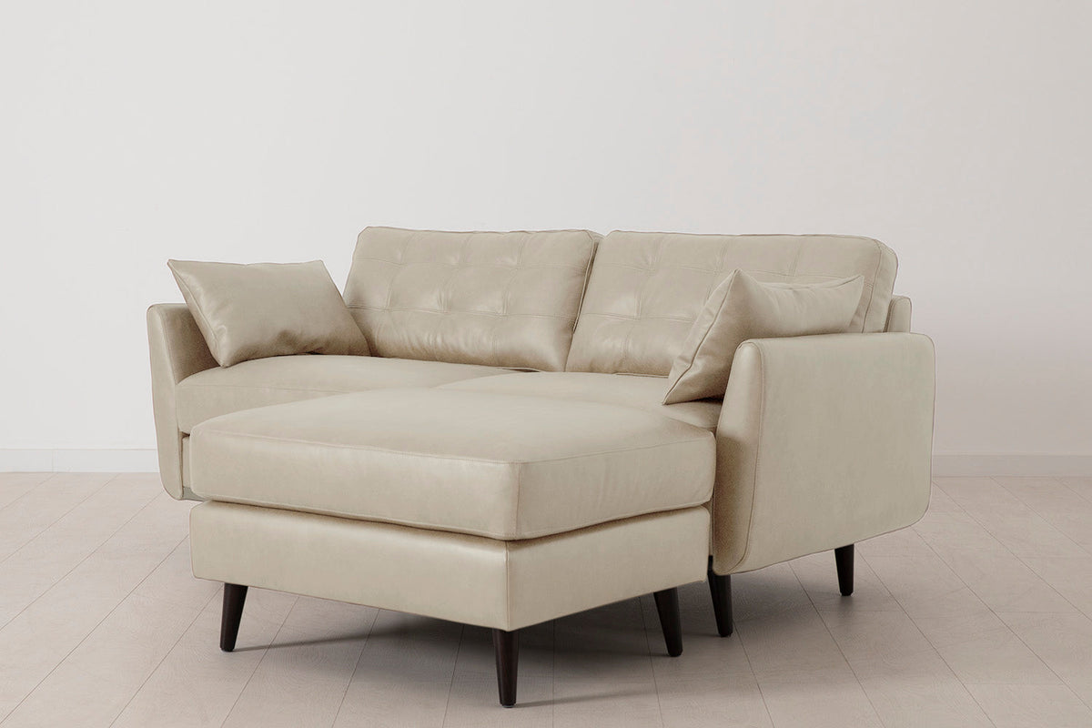 Model 10 Zweisitzer Sofa mit Hocker, Oyster
