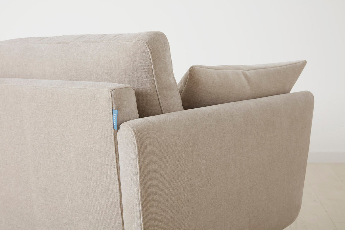 Model 10 Zweisitzer Sofa mit Hocker, Kreideweiß