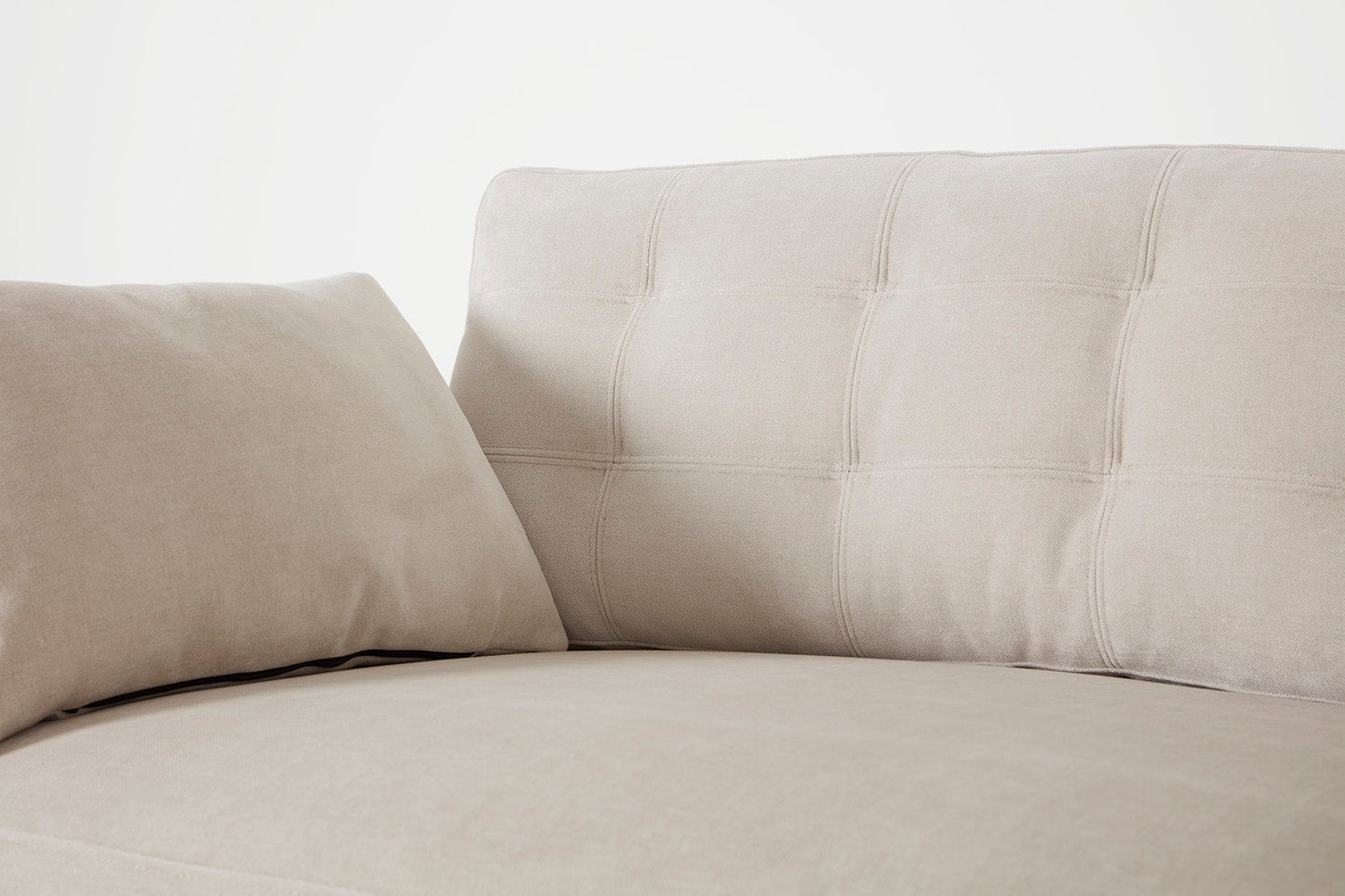Model 10 Zweisitzer Sofa mit Hocker, Kreideweiß