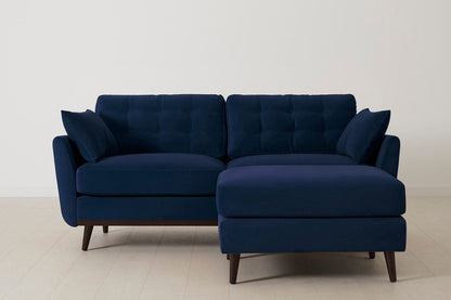 Ottoman in blue velvet