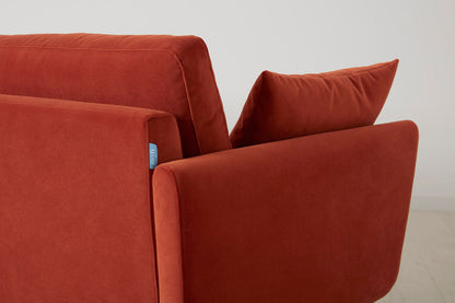 Model 10 Zweisitzer Sofa mit Hocker, Paprikarot