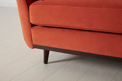 Model 10 Zweisitzer Sofa mit Hocker, Paprikarot