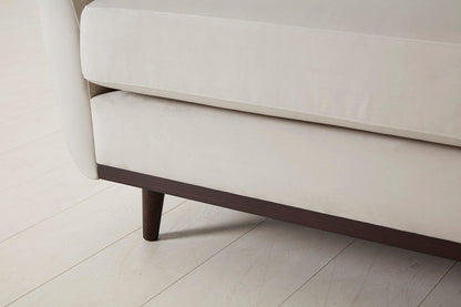 Model 10 Zweisitzer Sofa mit Hocker, Knochenweiß